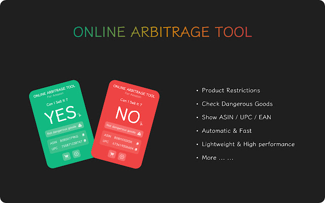 Online Arbitrage Tool  from Chrome web store to be run with OffiDocs Chromium online