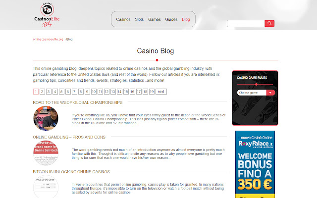 Online Casinos Elite  from Chrome web store to be run with OffiDocs Chromium online