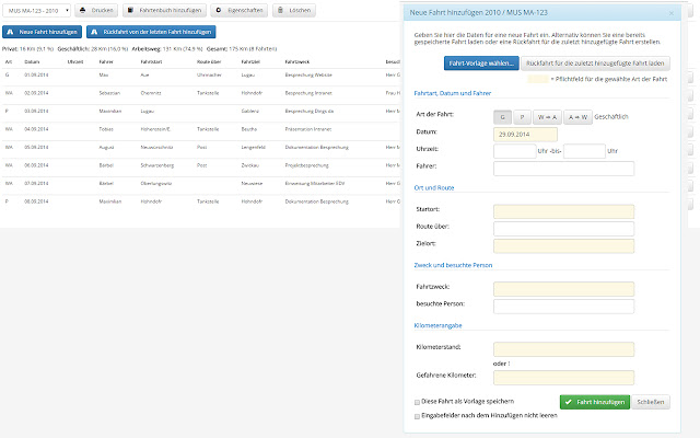 online Fahrtenbuch24  from Chrome web store to be run with OffiDocs Chromium online