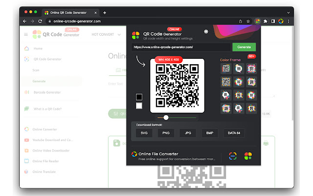 Online QR Code Generator  from Chrome web store to be run with OffiDocs Chromium online