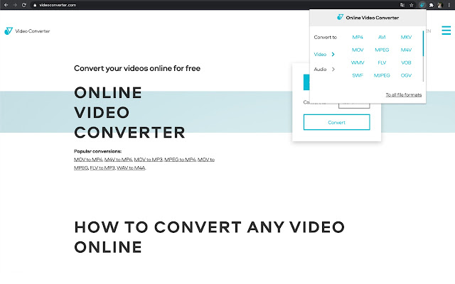 Online Video Converter  from Chrome web store to be run with OffiDocs Chromium online