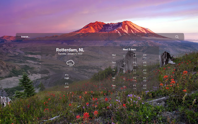 Online Weather Tab New Tab  from Chrome web store to be run with OffiDocs Chromium online