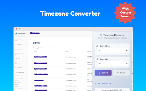 On Page Timezone Converter  from Chrome web store to be run with OffiDocs Chromium online