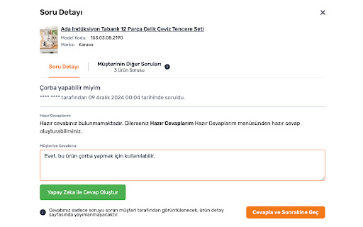 OnuAl: Ücretsiz Yapay Zeka Müşteri Temsilcisi  from Chrome web store to be run with OffiDocs Chromium online