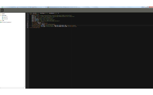 OOXMLDataViewer  from Chrome web store to be run with OffiDocs Chromium online