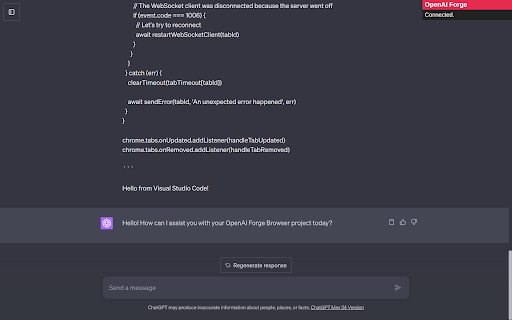 OpenAI Forge  from Chrome web store to be run with OffiDocs Chromium online