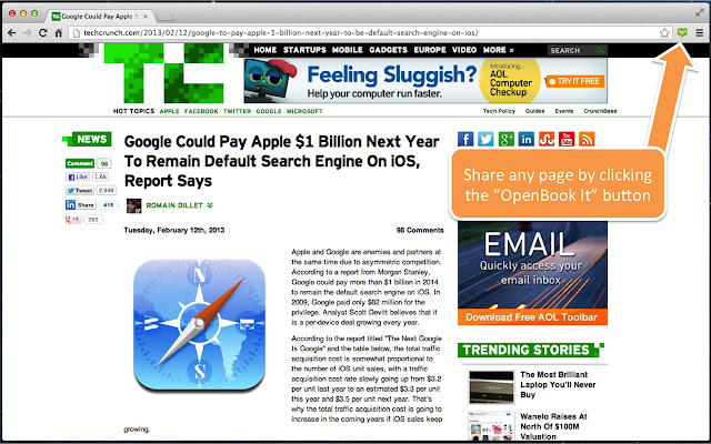 OpenBook It!  from Chrome web store to be run with OffiDocs Chromium online