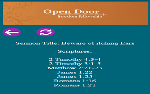 Open Door Freedom Fellowship  from Chrome web store to be run with OffiDocs Chromium online