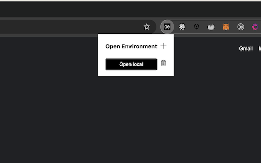 Open Environment Extension  from Chrome web store to be run with OffiDocs Chromium online