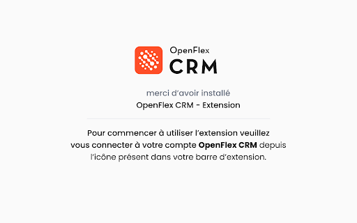 OpenFlex CRM Extension  from Chrome web store to be run with OffiDocs Chromium online