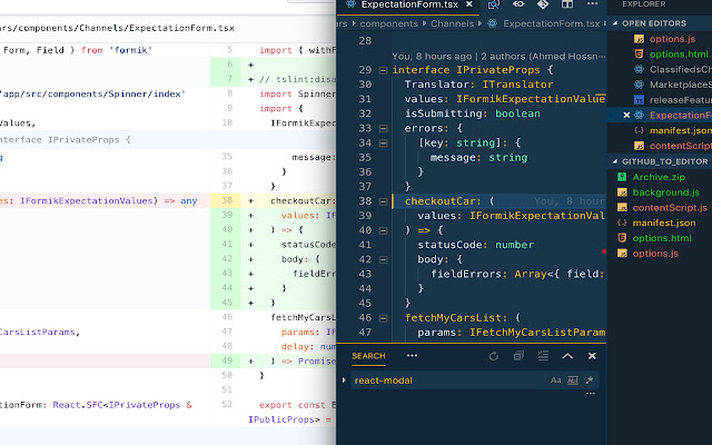 Open Github/Bitbucket in editor  from Chrome web store to be run with OffiDocs Chromium online