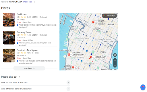 Open in Google Maps  from Chrome web store to be run with OffiDocs Chromium online