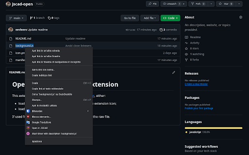 Open in JSCAD  from Chrome web store to be run with OffiDocs Chromium online