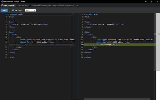 Open in Monaco  from Chrome web store to be run with OffiDocs Chromium online