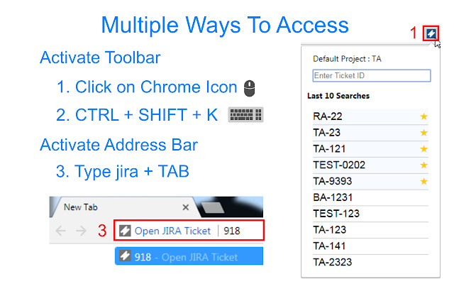 Open JIRA Ticket  from Chrome web store to be run with OffiDocs Chromium online
