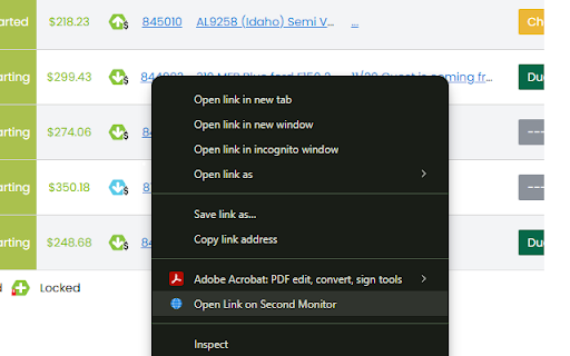 Open Link on Second Monitor  from Chrome web store to be run with OffiDocs Chromium online