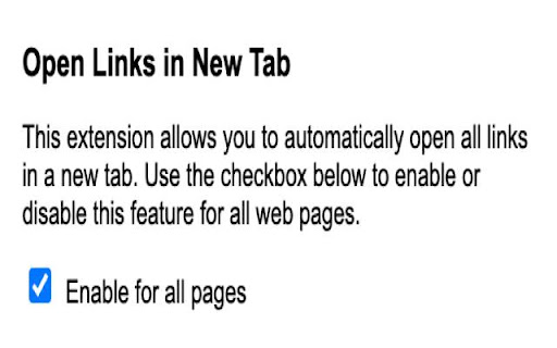 Open Links in New Tab  from Chrome web store to be run with OffiDocs Chromium online