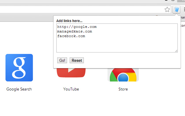 Open Links in Tabs  from Chrome web store to be run with OffiDocs Chromium online