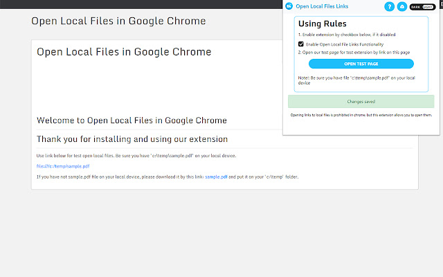 Open Local Files in Google Chrome™  from Chrome web store to be run with OffiDocs Chromium online