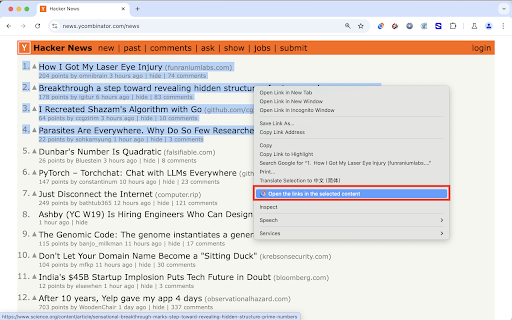 Open Multiple URLs Bulk URL Opener  from Chrome web store to be run with OffiDocs Chromium online