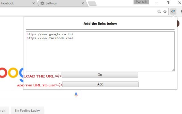 Open Multiple website  from Chrome web store to be run with OffiDocs Chromium online