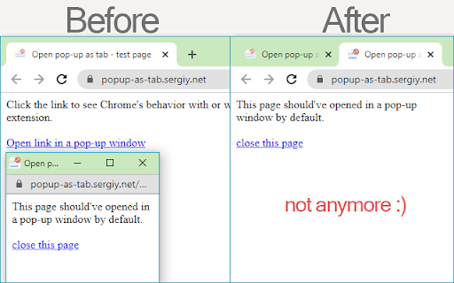 Open pop up as tab  from Chrome web store to be run with OffiDocs Chromium online