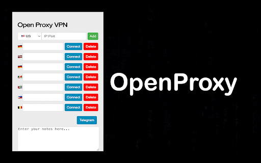 Open Proxy VPN  from Chrome web store to be run with OffiDocs Chromium online