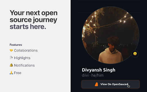 OpenSauced.ai  from Chrome web store to be run with OffiDocs Chromium online