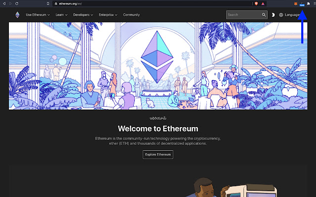 Open Source ETH Ticker  from Chrome web store to be run with OffiDocs Chromium online