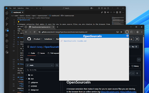 OpenSourceIn  from Chrome web store to be run with OffiDocs Chromium online