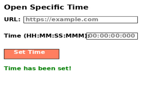 Open Specific Time  from Chrome web store to be run with OffiDocs Chromium online