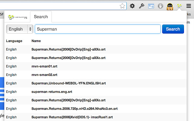 OpenSubtitles  from Chrome web store to be run with OffiDocs Chromium online
