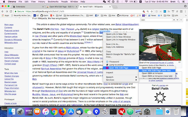 Open Wiki Edit Page  from Chrome web store to be run with OffiDocs Chromium online