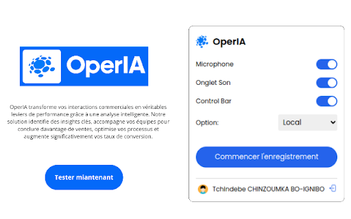 OperIA  from Chrome web store to be run with OffiDocs Chromium online