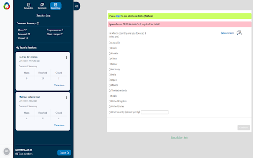 OpinionRoute Survey Tester  from Chrome web store to be run with OffiDocs Chromium online