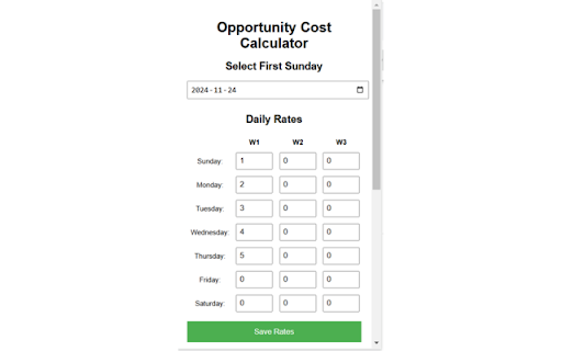 Opportunity Cost Calculator  from Chrome web store to be run with OffiDocs Chromium online