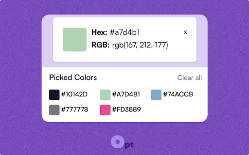 Opt Colour Picker  from Chrome web store to be run with OffiDocs Chromium online