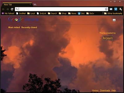 OpticAmber OrangeClouds1600-thema van Chrome-webwinkel om te gebruiken met OffiDocs Chromium online