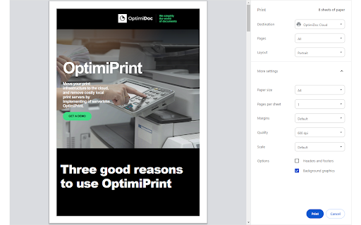 OptimiDoc Cloud  from Chrome web store to be run with OffiDocs Chromium online