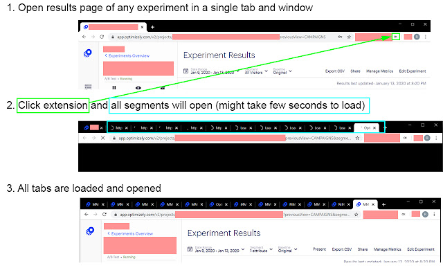 Optimizely Segment Tab Generator  from Chrome web store to be run with OffiDocs Chromium online