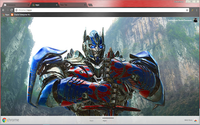 Optimus Prime Stand with Sword Transformers  from Chrome web store to be run with OffiDocs Chromium online