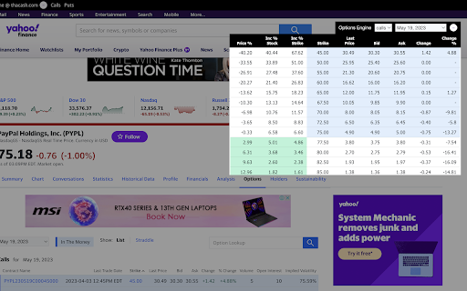 Options Engine  from Chrome web store to be run with OffiDocs Chromium online