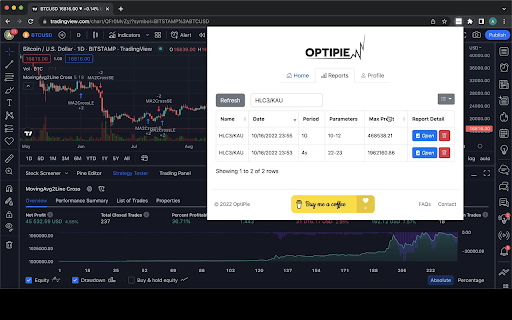 OptiPie TradingView Optimizer  from Chrome web store to be run with OffiDocs Chromium online