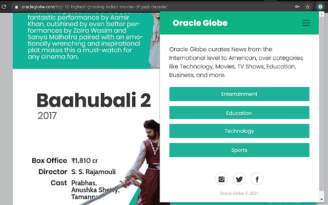 Oracle Globe  from Chrome web store to be run with OffiDocs Chromium online