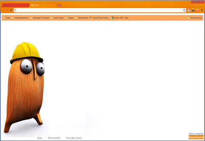 Orange Google Chrome Theme  from Chrome web store to be run with OffiDocs Chromium online