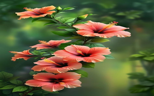 Orange Hibiscus Wallpaper  from Chrome web store to be run with OffiDocs Chromium online