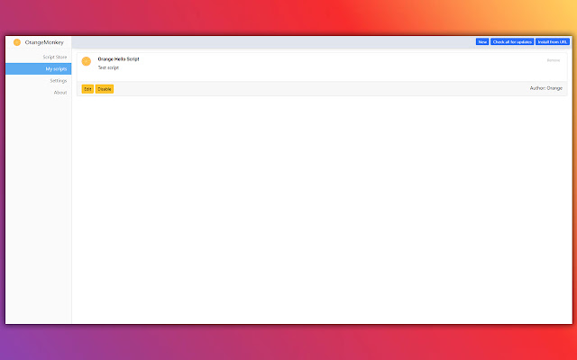 OrangeMonkey  from Chrome web store to be run with OffiDocs Chromium online