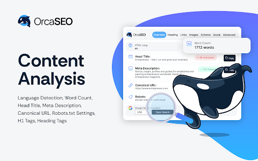 Orca SEO Your All in One SEO Extension  from Chrome web store to be run with OffiDocs Chromium online
