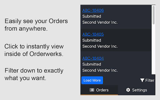 Orderwerks  from Chrome web store to be run with OffiDocs Chromium online