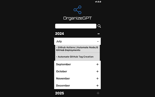 OrganizeGPT  from Chrome web store to be run with OffiDocs Chromium online